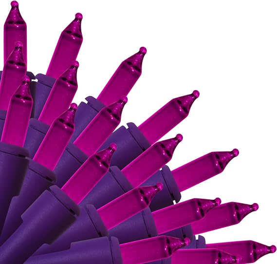 Brite Star 50 Lt Designer Series Mini Lights, Purple, Purple Wire
