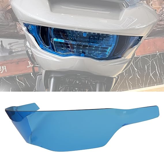 Headlight Lens Cover for Harley, Front Headlamp Protection Cover Waterproof Anti-scratch Lenses Guard for Harley Davidson CVO Road Glide FLTRXSE 2023-2024/ST 2024 Accessories (Blue)