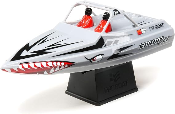 Pro Boat Sprintjet 9" Self-Righting Deep-V Jet Boat Brushed RTR Ready to Run Silver PRB08045T1
