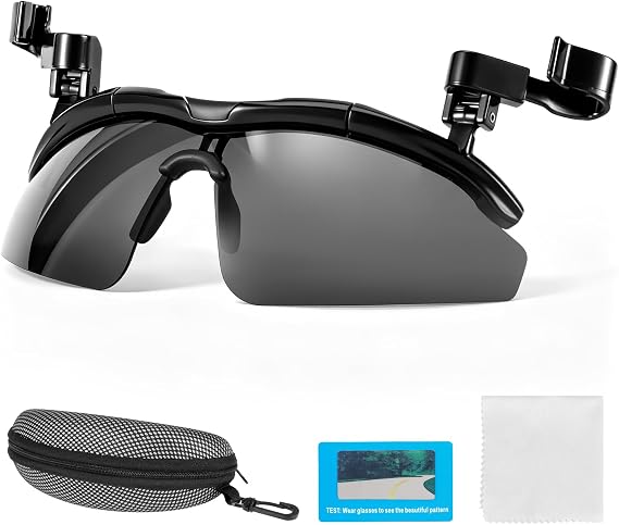 DEECOZY Outdoor Polarized Sunglasses, Fishing Cycling Traveling Flip Cover UV Protection Sunglasses That Can Clip on the Cap