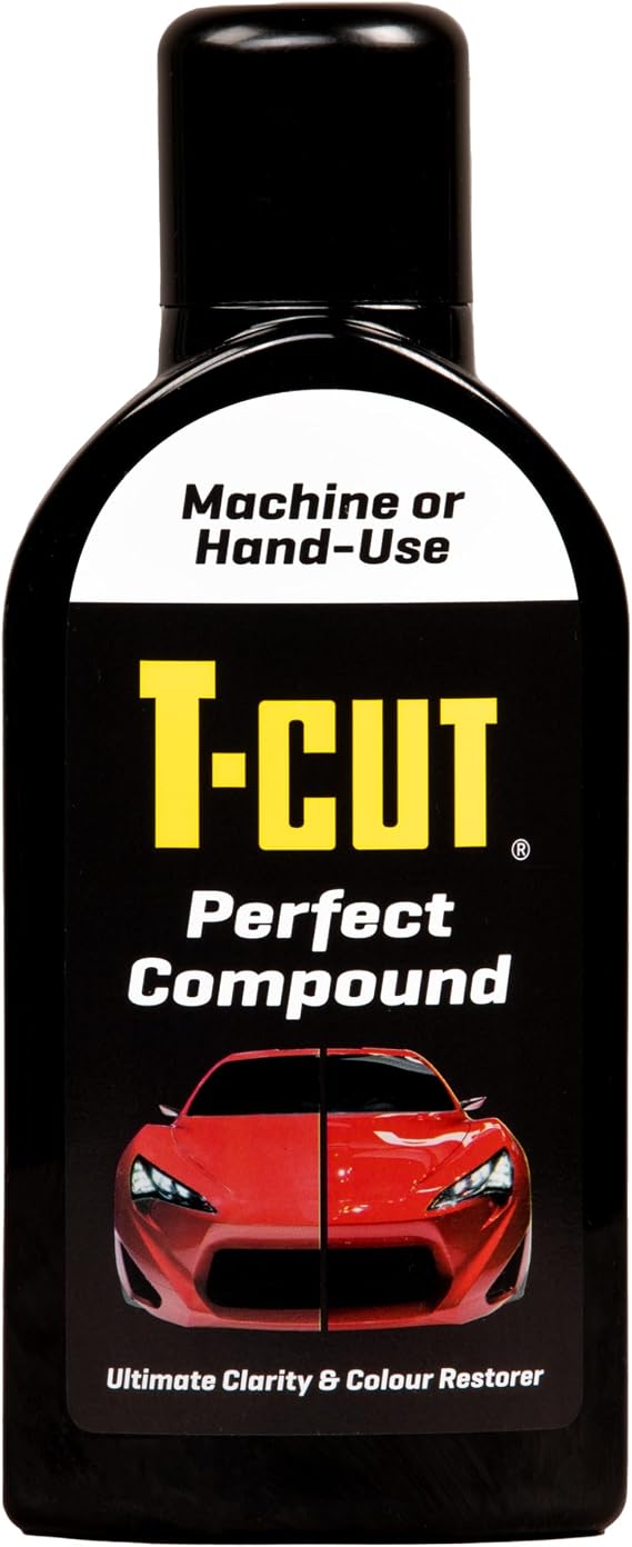 T-Cut Perfect Compound, 17fl oz Removes Car Oxidation, Scratches & Blemishes - Ultimate Clarity and Color Restorer - Leaves Paintwork Perfectly Prepared for Waxing - for Hand & Machine Use