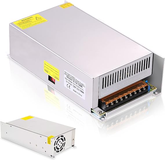 DC 12V 100A 1200W Power Supply Adapter 110V AC to 12V DC Converter