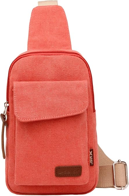 Wxnow Canvas Sling Bag Crossbody Backpack for Women & Men Chest Bag