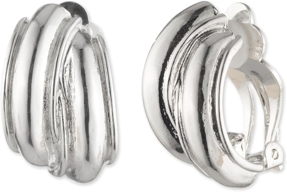 Anne Klein Women's Small Hoop Earrings, Layered Statement Fashion Jewelry for Everyday and Evening Wear