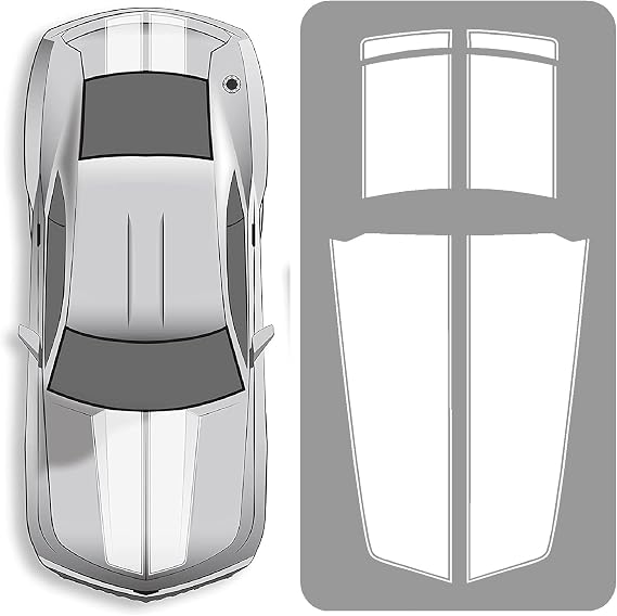 GRAPHIX EXPRESS Camaro Rally Racing Stripes White Vinyl Sticker, Hood, Trunk, and Spoiler Stripes Graphics Kit, DIY Vinyl Decal Wrap Front and Rear Compatible with Chevrolet Camaro 2010-2015