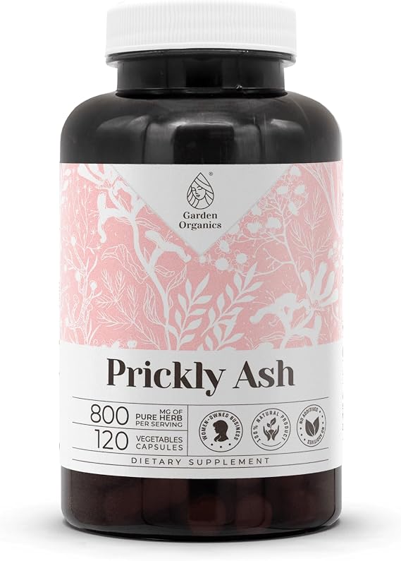 Prickly Ash 120 Capsules | High-Potency Herbal Dietary Supplements | Made with Vegetable Capsules and Prickly Ash (Zanthoxylum Clava-herculis) Dried Bark (120 Count)