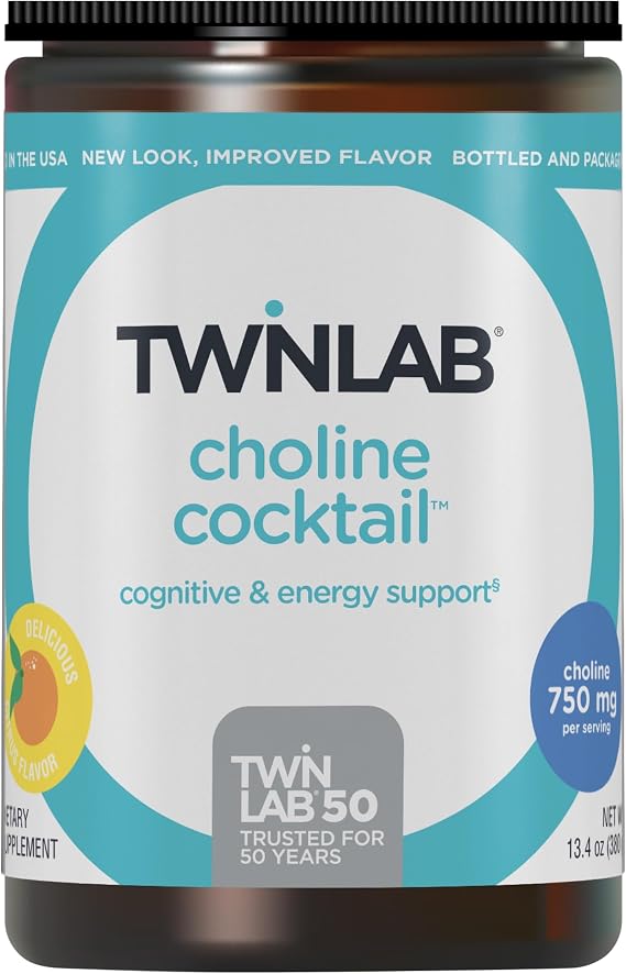 Twinlab Choline Cocktail, Brain Health Support Supplement, 13.33 oz