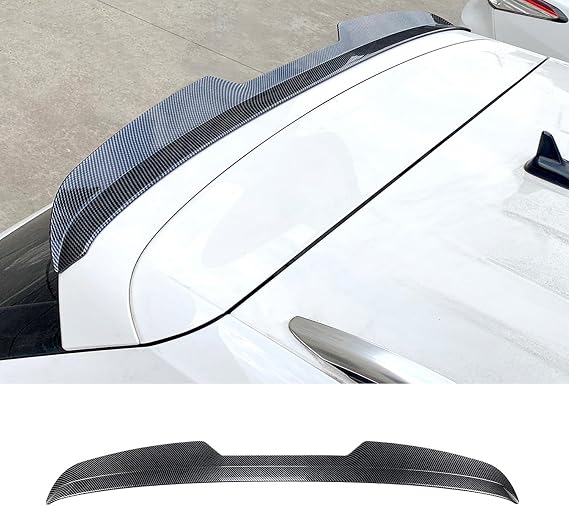Rear Trunk Spoiler Compatible with MK2 Rline 2017+, Carbon Fiber Pattern Trunk Spoiler Wing HDirect