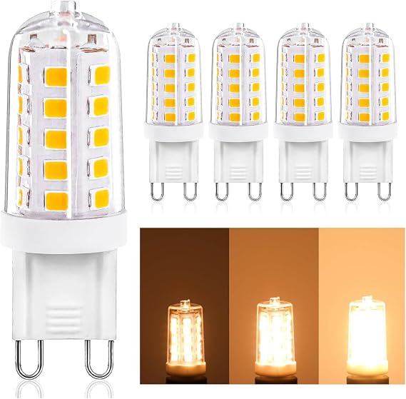 G9 Led Bulbs Dimmable, Warm White 2700K, 3.5W Replace 28W Capsule Halogen Bulbs, 320LM, Flicker Free Energy Saving, for Home Lighting Decor 5 Pack [Energy Class F]