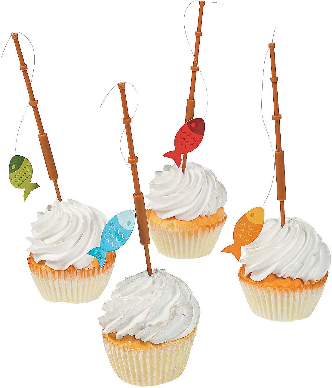 Little Fisherman Fishing Pole Picks set of 25 Party Supplies
