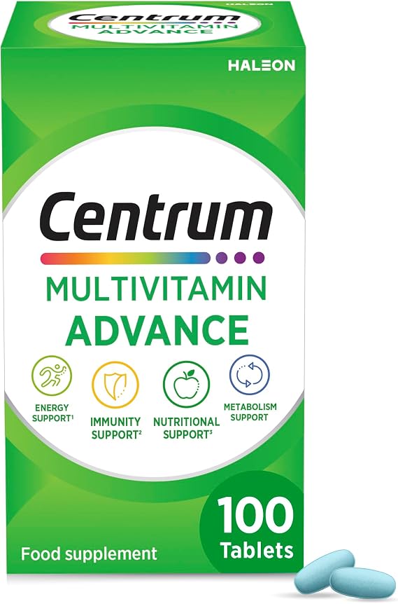 Centrum Advance Multivitamin Tablets, 24 Nutrients, 100 Count