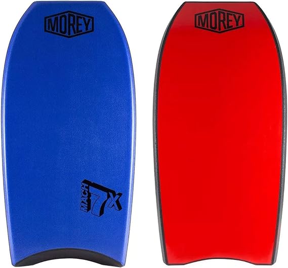 Mach 7X Polyproplene (PP) 1 Stringer Crescent Tail Body Board 42.5" - Blue Deck, Black Rails, Red Bottom