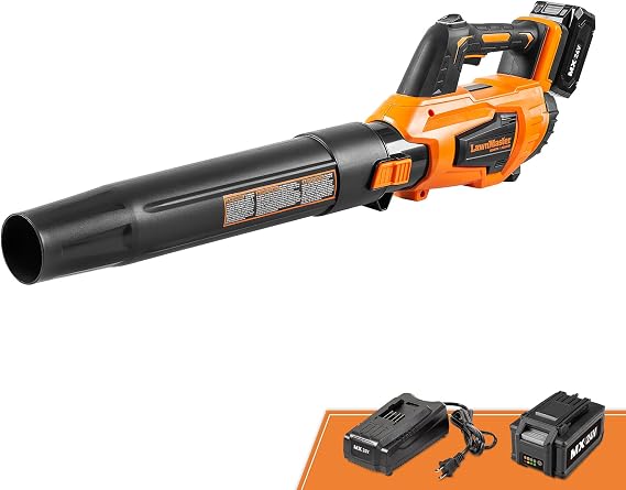 Leaf Blower Cordless, LawnMaster Leaf Blower 24V Max with 4.0Ah Battery and a Charger-CLBL2417A | 4.0Ah Battery, Charger