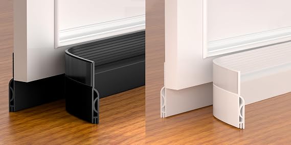 Door Draft Stopper,Adjustable Door Sweep for Bottom of Door,Silicone Weather Stripping Door Bottom Seal Blocker Air Noise,Under Door Gap Filler for Interior/Exterior Doors