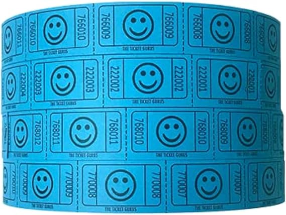The Ticket Gurus-(4) Single Blue Smile Rolls- 2000 Tickets Per Roll