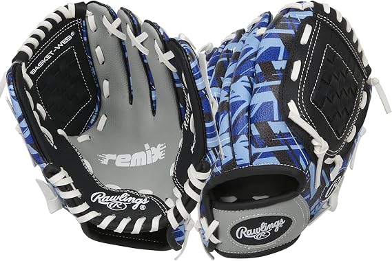 Rawlings | REMIX T-Ball & Youth Baseball Glove | Left Hand Throw | 9" | Blue