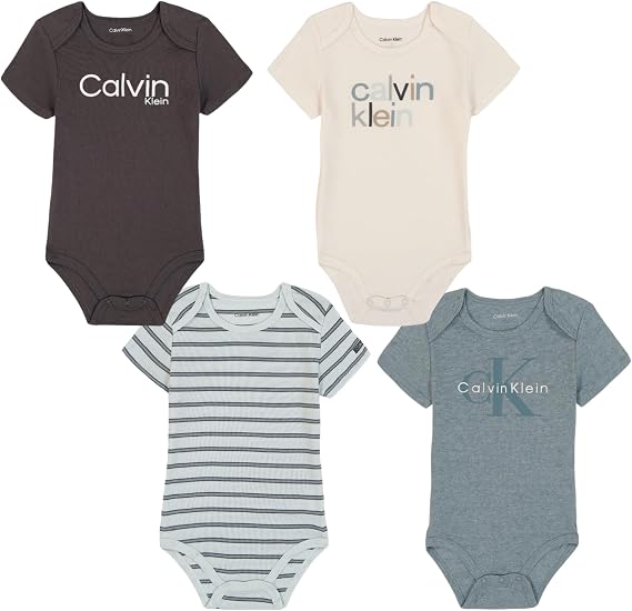 Calvin Klein baby-boys 4 Pack Bodysuit