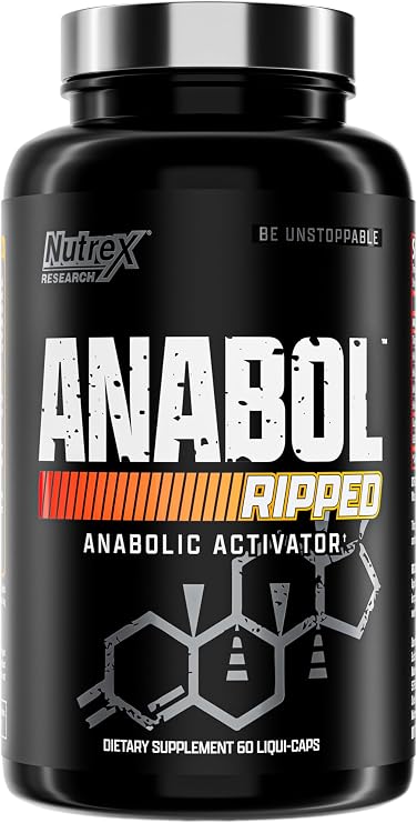 Nutrex Research Anabol Ripped Anabolic 2 in 1 Muscle Builder for Men Muscle Growth Supplements Shredding Formula Recovery Thermogenic Support Lean Physique 60 Count