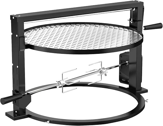 onlyfire Santa-maria Style Grill Rotisserie System Adjustable Cooking Grate Attachment for Weber 22 inch Kettle Grills - Global Patent