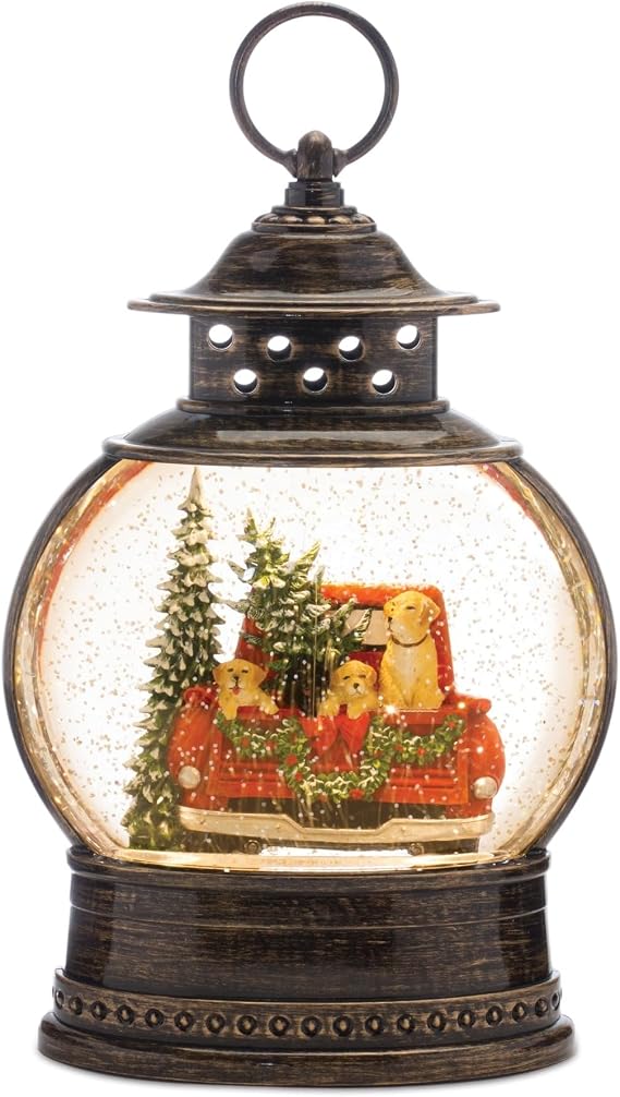 Melrose International LED Snow Globe with Pickup Truck 11.5" H