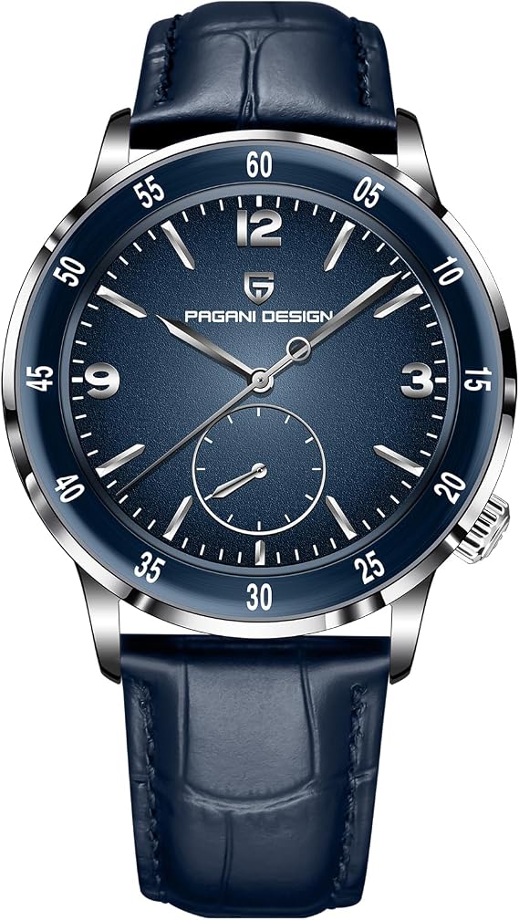 Pagani Design 1790 Sapphire Crystal Small dial Automatic skeletonized case Back 100m Water Resistant Stainless Steel Leather Business Men's Watch