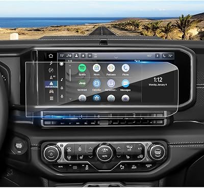 2024 2025 Gladiator Screen Protector for Jeep Gladiator 4X4 SportSport SWillysMojaveRubicon Uconnect5 12.3-inch Touchscreen,9H Tempered Glass 2024 2025 Gladiator Pickup Accessories 12.3