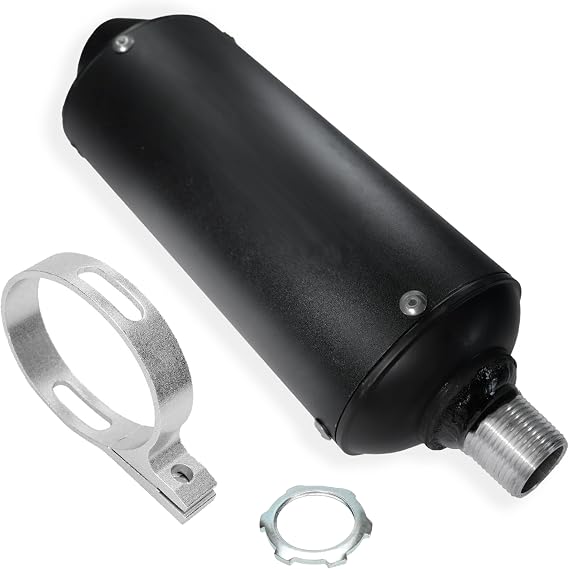 Performance Exhaust Muffler Silencer for Predator 212 196cc GX160 420cc 301cc GX390 98cc 6.5hp, Coleman CT200U BT200X KT196 CT100U Baja Massimo MB200 Go Kart Engine Mini Bike Parts (Black)