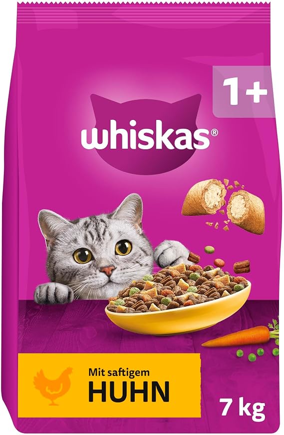 Whiskas cat / dry food 1+ for cats with chicken 1 bag (7 kg)