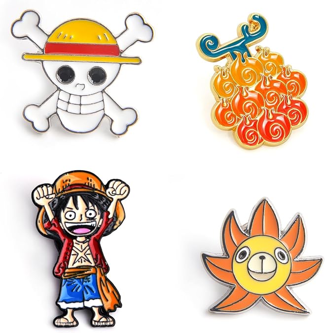 Pounchi Fight Anime Enamel Pins (4 Pcs)
