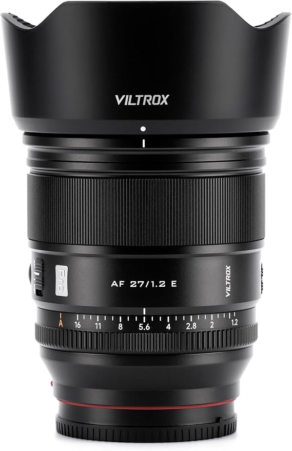 VILTROX 27mm F1.2 Pro E Mount Lens, 27mm f/1.2 Autofocus Large Aperture APS-C Prime Lens Compatible with Sony E Mount Mirrorless a7 a6700 a6500