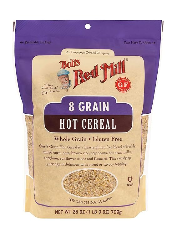 Bob's Red Mill Gluten Free 8 Grain Hot Cereal, 25 OZ (Pack of 4)