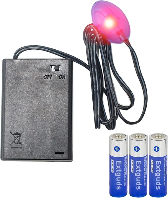 Fake Car Alarm, Dummy Car Alarm,(Batteries Included) Red LED Light Simulate Imitation Security System, Warning Anti-Theft Flash Blinking Lamp (Light-Sensing-Red Light-1 Pack)