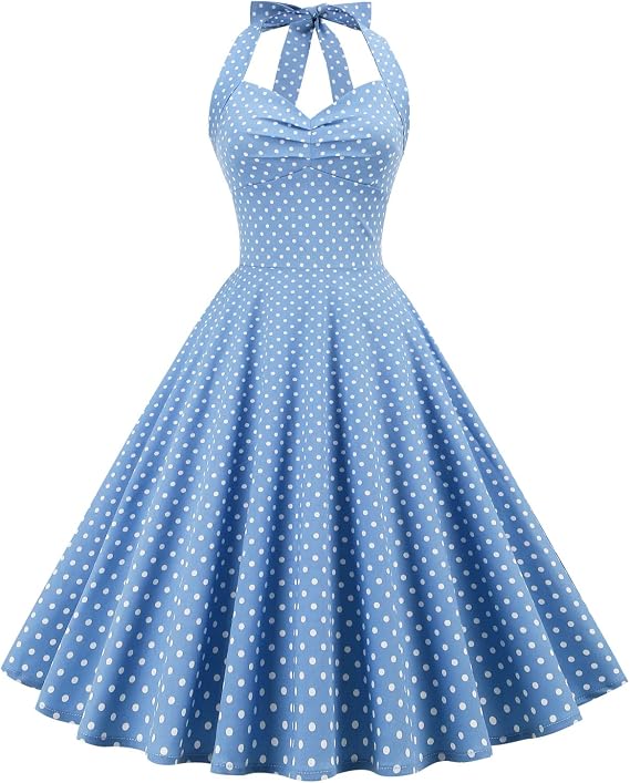 Women's Vintage Floral Flared A-Line Swing Casual Party Dresses 1950s Retro Sleeveless Homecoming Dresses