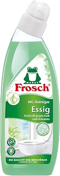Frosch Vinegar Toilet Cleaner, Liquid Toilet Cleaner Removes Lime and Urinary Stone for Powerful Cleaning with Vinegar and Pumice Flour, 750 ml