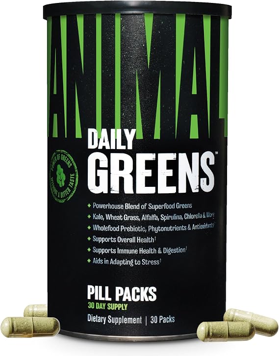 Animal Daily Greens Superfood Supplement for Gut Health | 30 Pill Packs