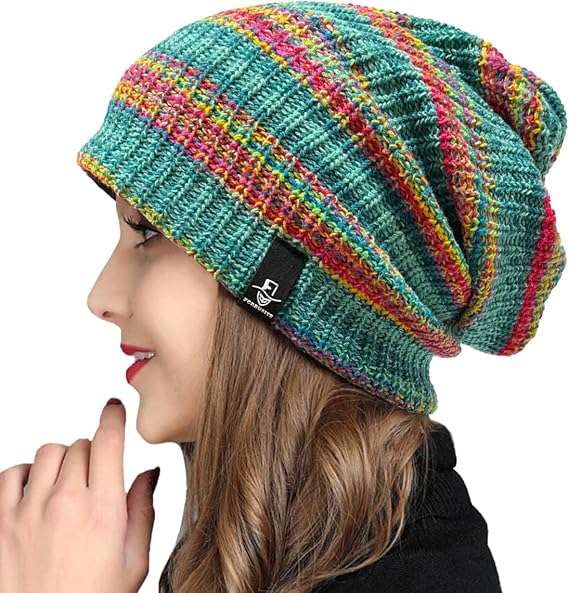 VECRY Womens Knit Slouch Beanie Stylish Soft Skull Cap Winter Hat