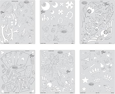 Artool Iwata-Medea Freehand Airbrush Templates, Kustom Kulture Mini Series