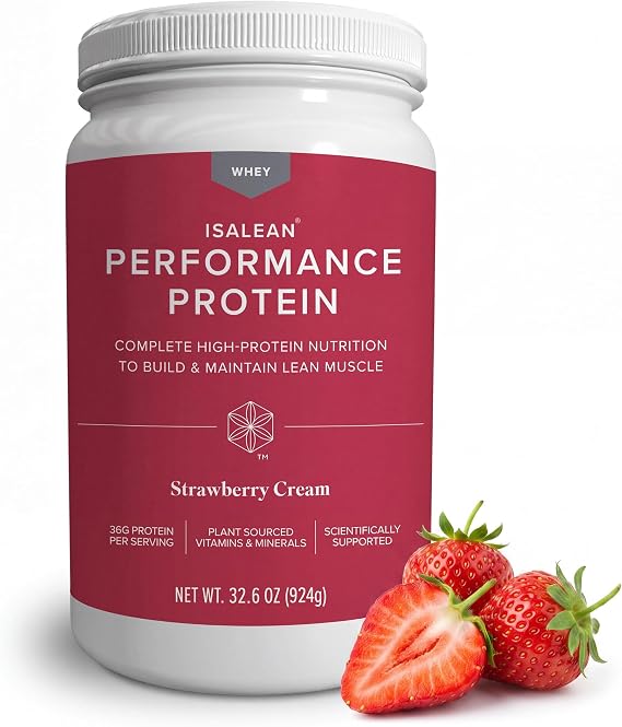 Isagenix IsaLean, Performance Protein Shake, Strawberry Cream, 32.6 oz