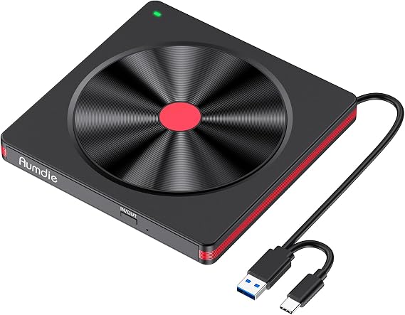 External CD DVD Drive for Laptop, USB 3.0 DVD Drive External, CD ROM Burner/Reader/DVD Player, External CD Drive for Laptop Desktop PC Windows 11/10/8.1/7/XP/2003/Vista/Linux Mac Macbook Air/Pro