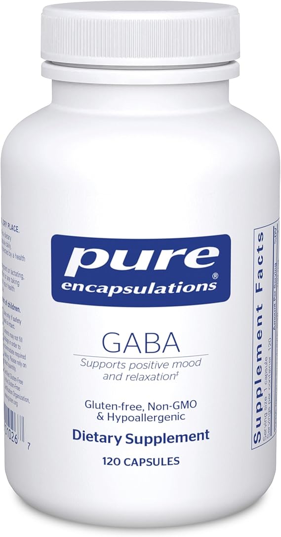 Pure Encapsulations GABA, 120 Capsules | Supplement to Support Relaxation and Moderation of Occasional Stress*, with Premium GABA Amino Acids