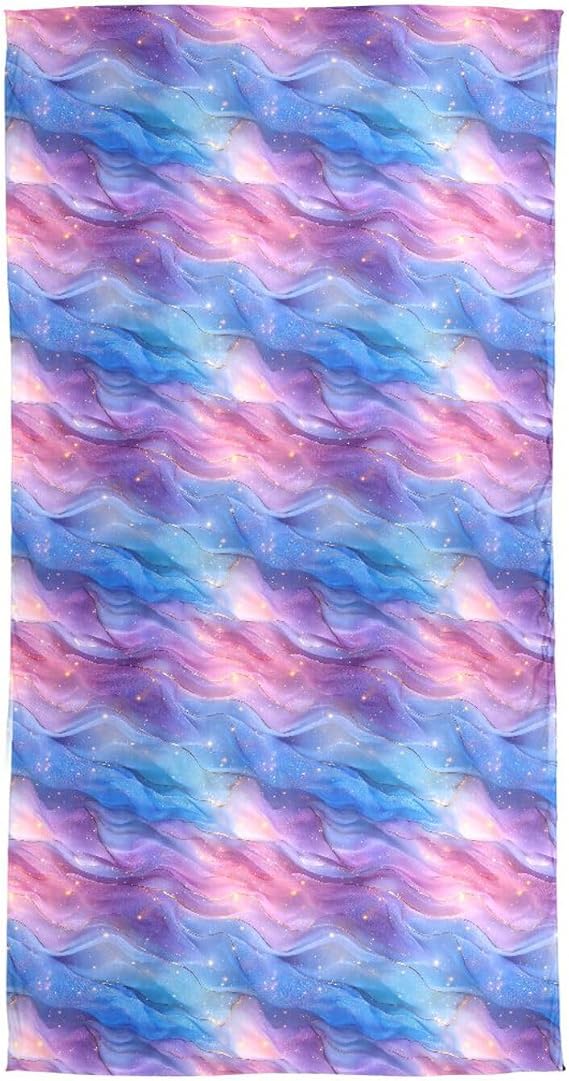 Blue and Purple Wave Abstract Art Style Long headband essentials dress scarves for women for winter bufandas para mujer