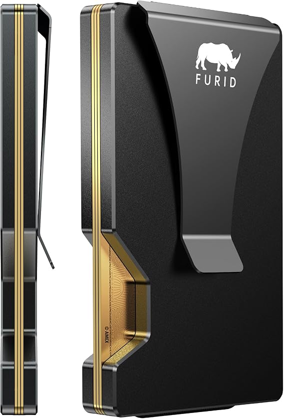 Minimalist Card Wallet for Men Slim: Rfid Metal Wallet with Money Clip