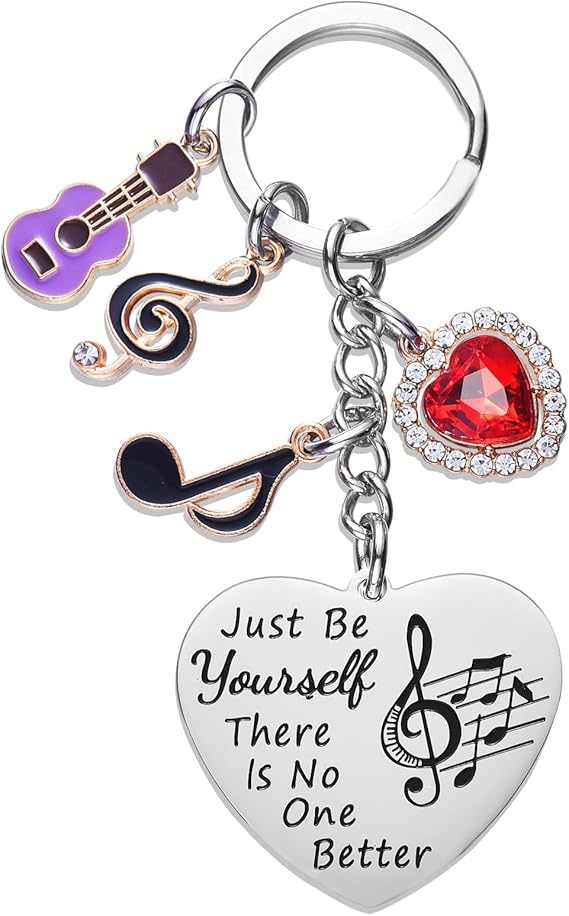 Inspirational Keychain Gifts For Teen Girls Daughter Women Cute Keychains | 316L Stainless Steel Highly Polished Engraved Heart Keychain with Gift Box