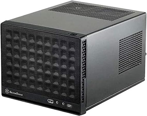Silverstone Technology SUGO SG13, Type-C Port, Ultra Compact Mini-ITX Computer Case with Mesh Front Panel, Black, SST-SG13B-C