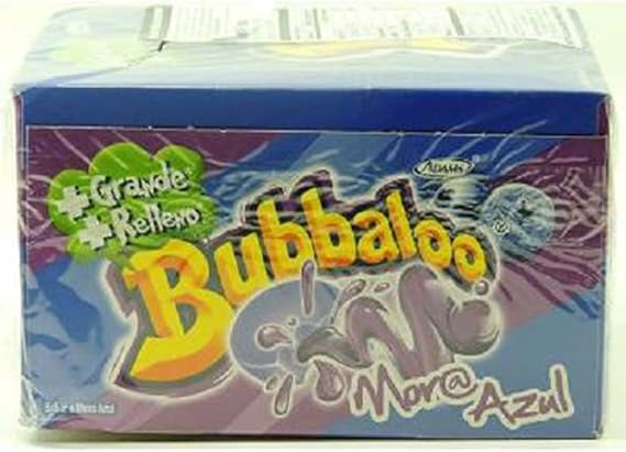 Bubbaloo, Chewing Gum Mora Azul (Blue Berry Sour), Count 50 - Gum / Grab Varieties & Flavors