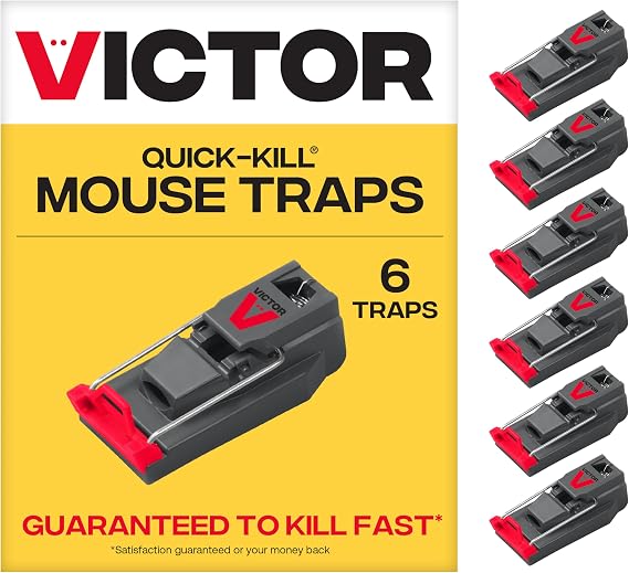 Victor M123SSR Quick-Kill Easy Set Mouse Trap - 6 Reusable Mouse Traps