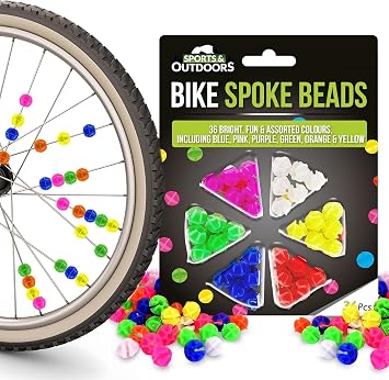 kongchan 36 Pcs Colorful Bike Spoke Beads | Kids Bicycle Wheel Decorations | Easy Clip-on Plastic Spokey Dokeys for Boys & Girls Multicolor