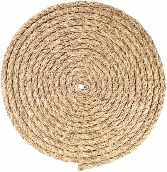 Natural Fiber Three Strand Manila Rope 1/2 Inch in Diameter Versatile and Environment Friendly (10 Feet)