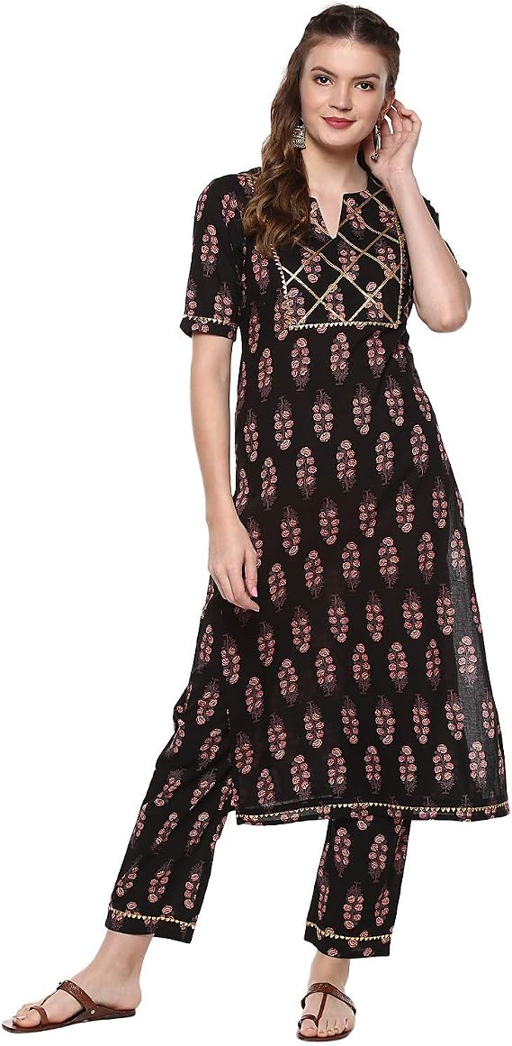 Idalia Women's Cotton Printed Kurta Set