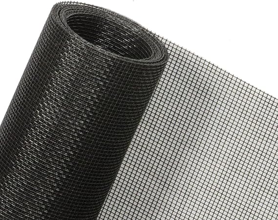 Fiberglass Window Screen Mesh 36 in x 50 ft Black Screening Roll | Cuttable screening for windows, doors, patio & porch, durable fiberglass, easy DIY installation